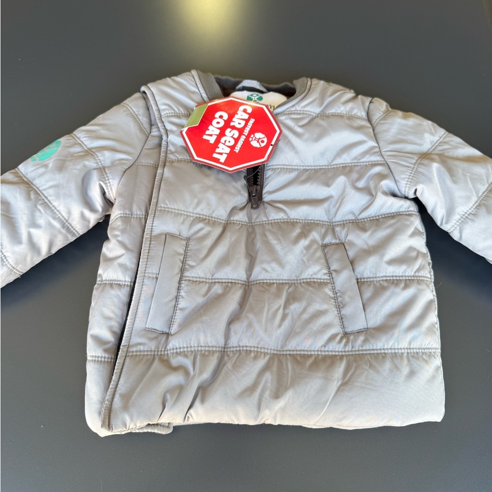 Buckle Kids Silver Puffer Jacket
